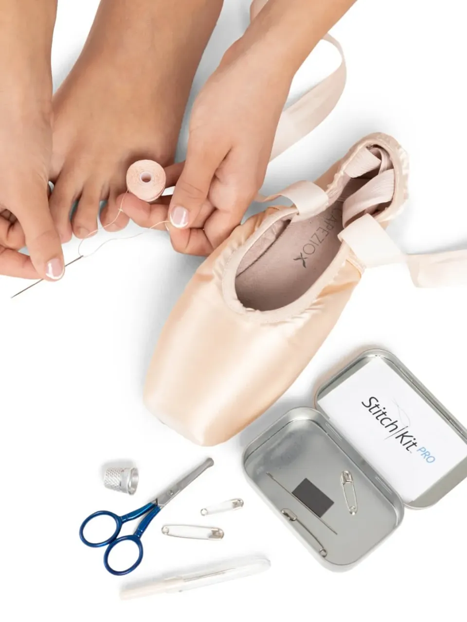 Capezio Bunheads BH1539 Stitch Kit Pro Nähset Silber