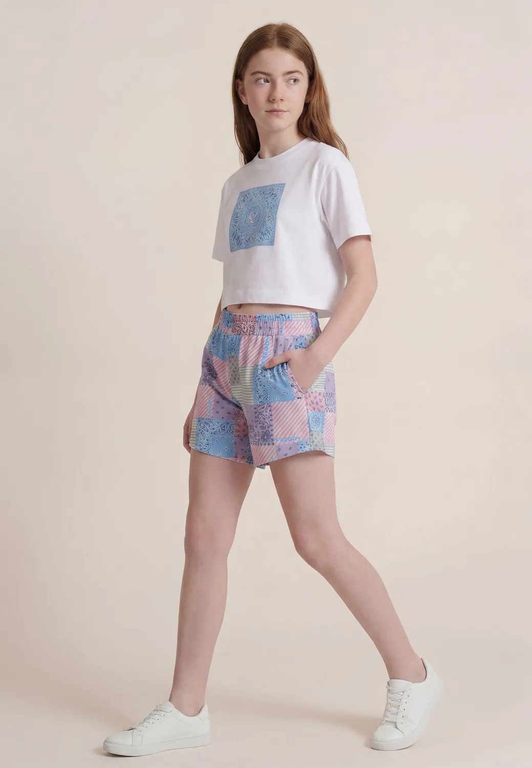 Freddy Shorts Mädchen Jersey Bunt Mid-Thigh Bequem