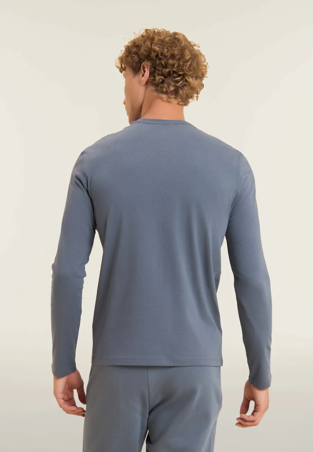 Freddy Langarmshirt Herren Baumwolle Dunkelblau regular