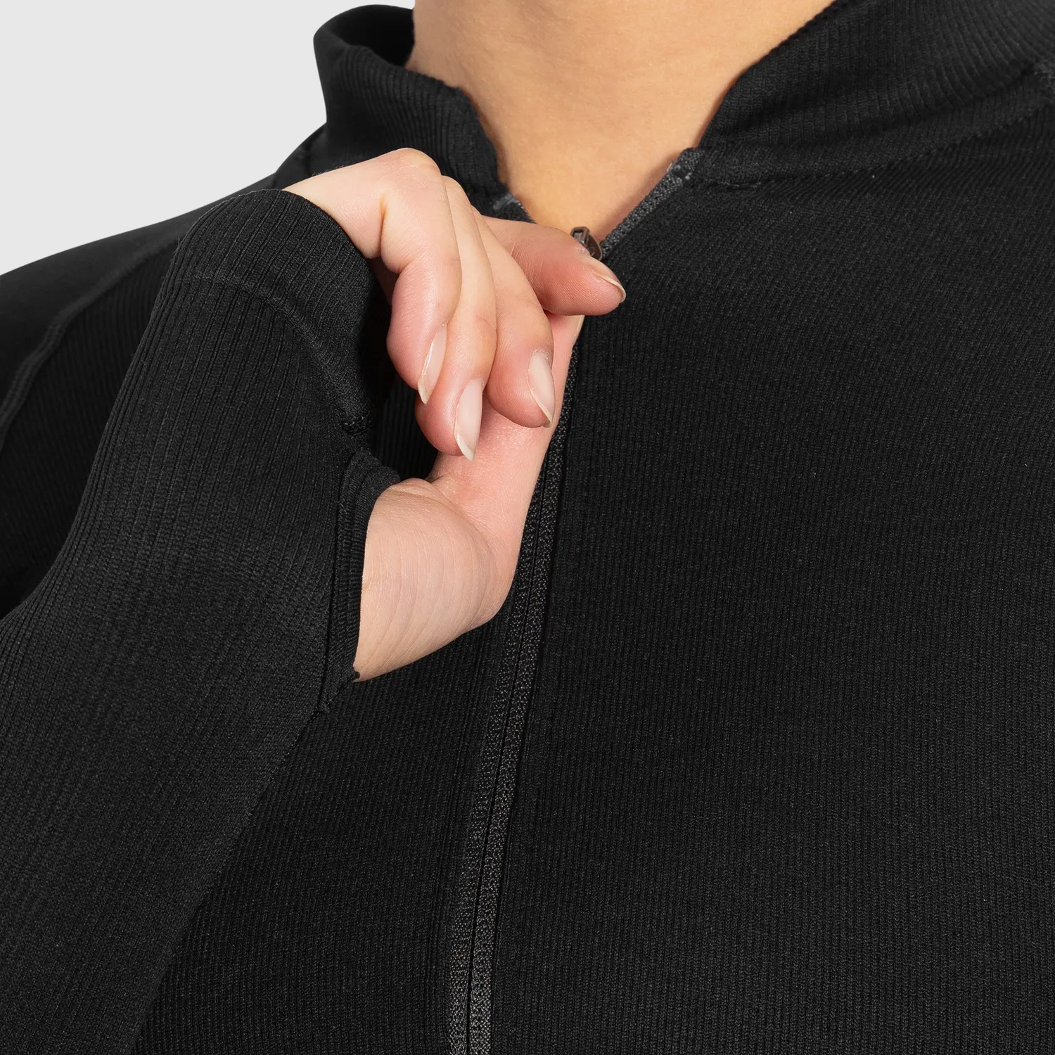 Smilodox Harly Crop Jacke Schwarz Slim-Fit