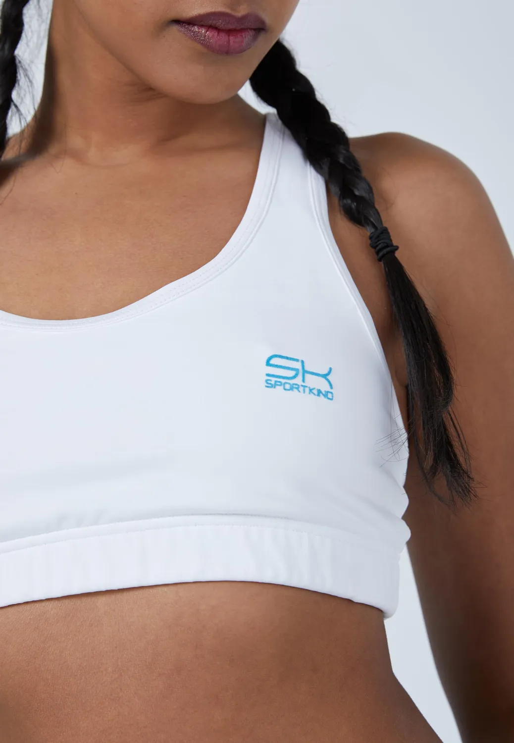 SPORTKIND Sport BH Bustier mittlerer Halt italienischer Stoff
