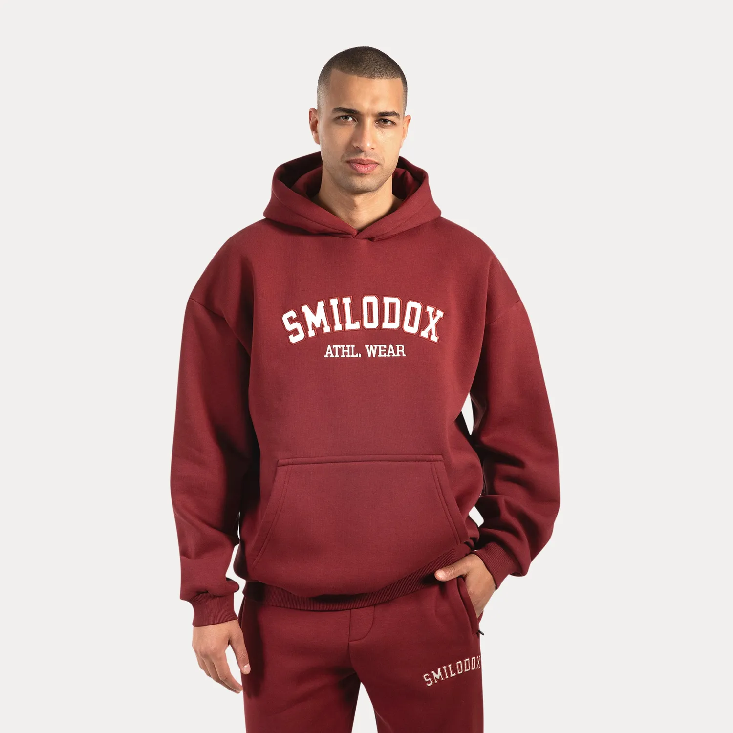 Smilodox Kayson Hoodie Schwarz Herren Oversize