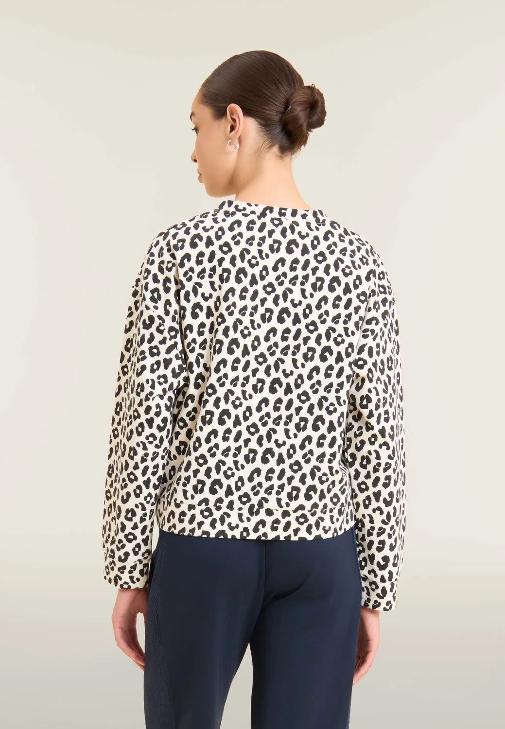 Freddy Leo Sweatshirt Cropped Schwarz Gardenia