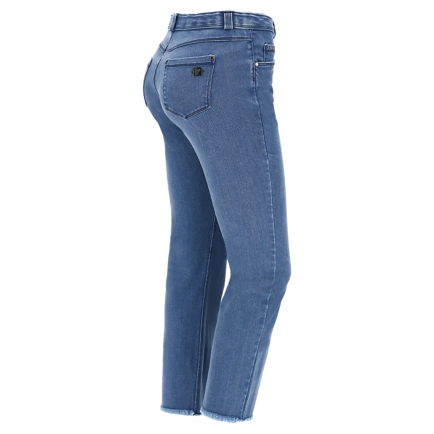 Freddy Black Cropped Jeans Damen Schwarz Stretch