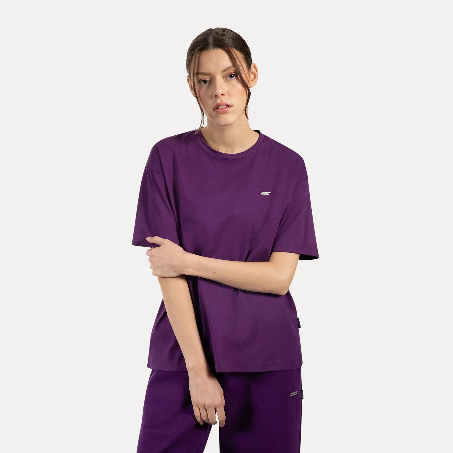 Smilodox Lunara Lyanna T-Shirt Schwarz Oversize Baumwolle