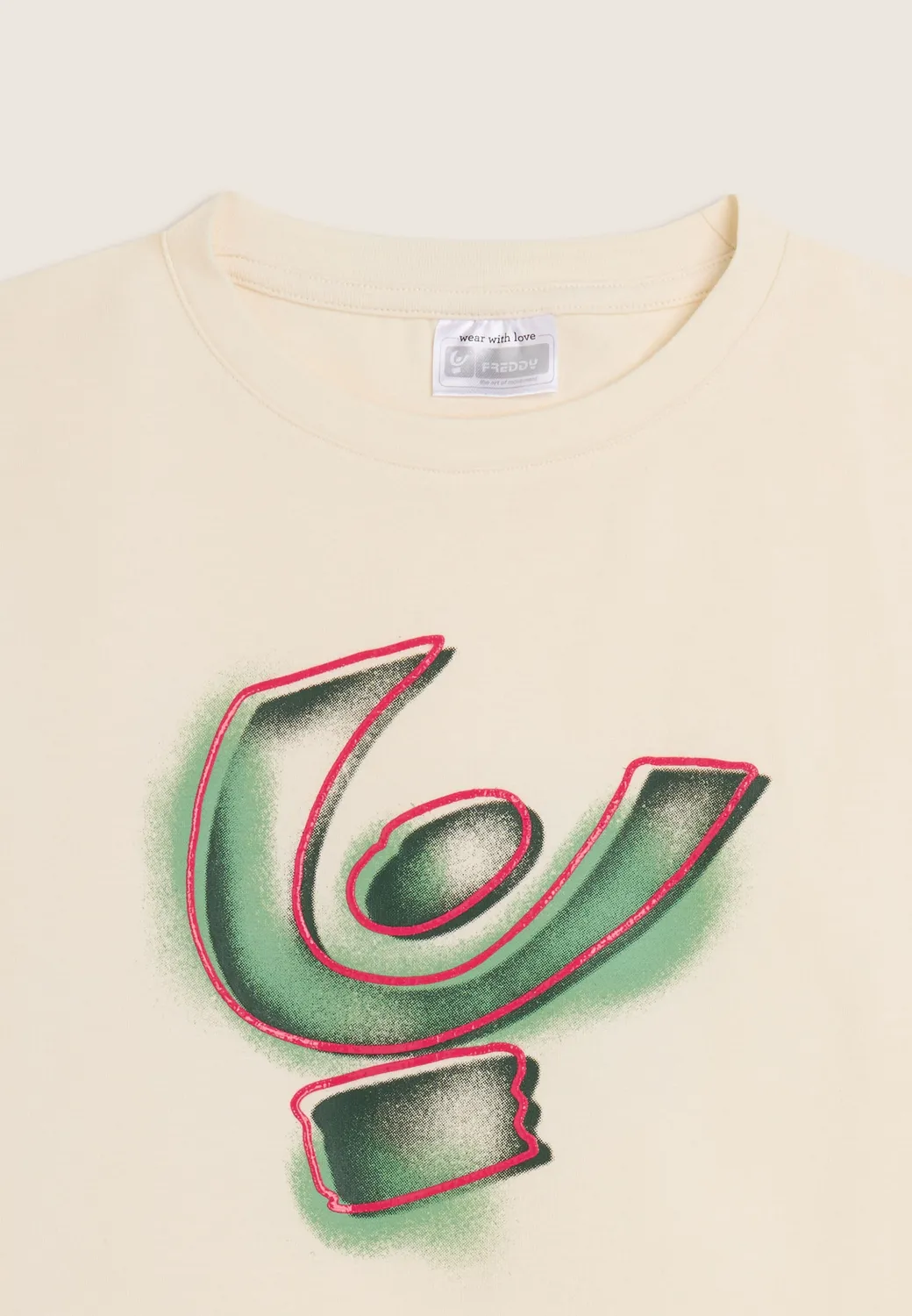 Freddy Junior Langarmshirt Milk White Spray-Logo Baumwolle