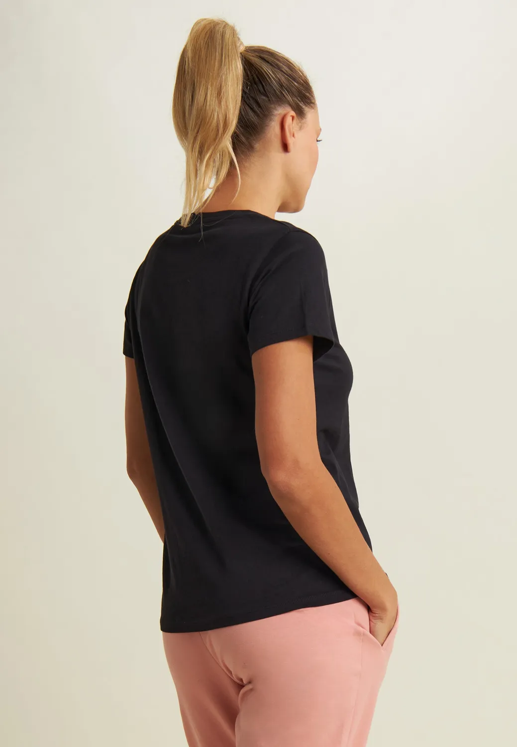 Freddy Glamour T-Shirt Glitzer schwarz Supima-Jersey