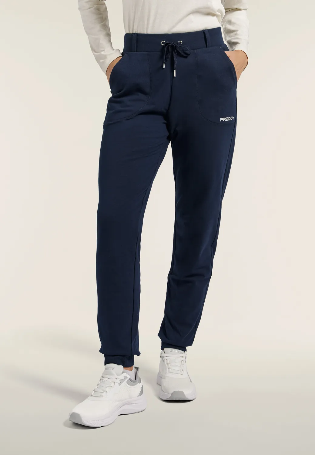Freddy Jogger Damen Schwarz Taschen Fleece