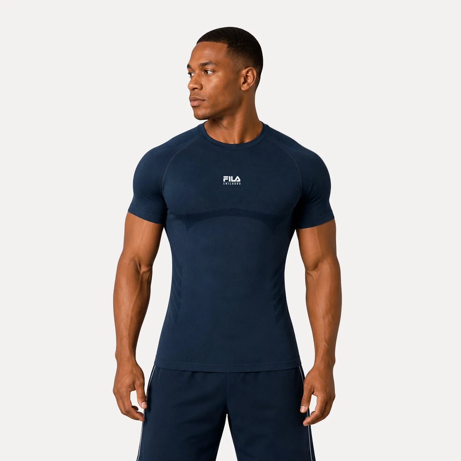 Smilodox x Fila Varallo Kompression T-Shirt Herren Schwarz