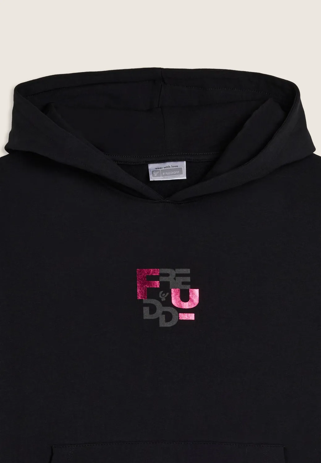Freddy Junior Oversize Hoodie Mädchen Schwarz Grafik