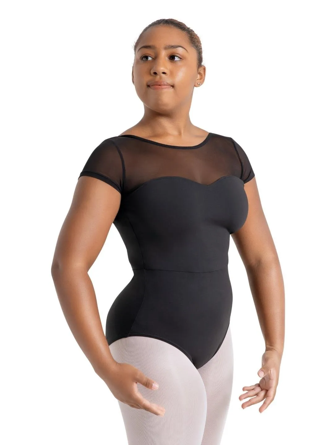 Capezio Meryl MC831WD Leotard Schwarz Mesh