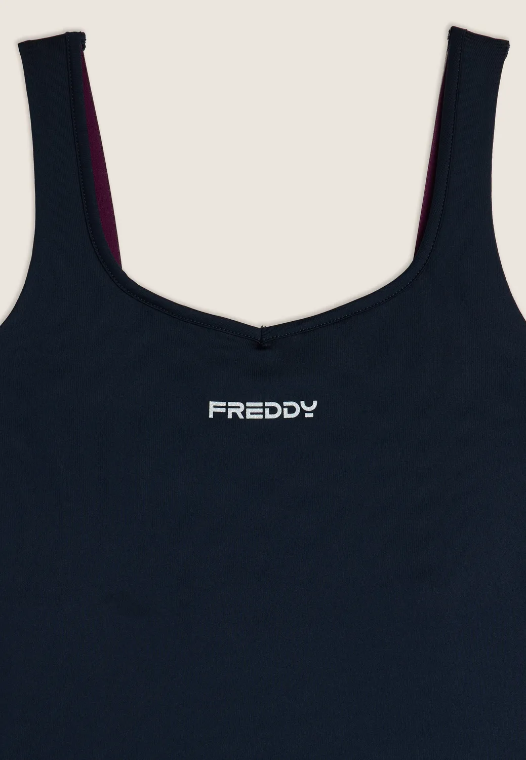 Freddy Sporttop Damen Dunkelblau Bh-Träger Top Atmungsaktiv
