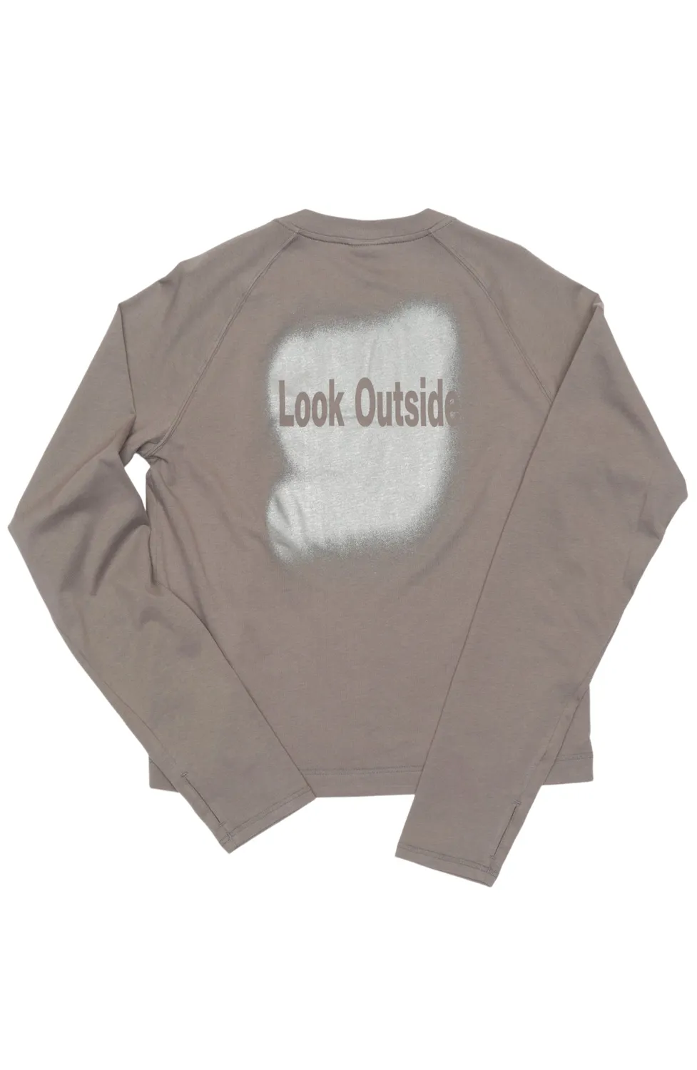 UNNA Look Outside LS W Langarmshirt Fog Grey Baumwolle