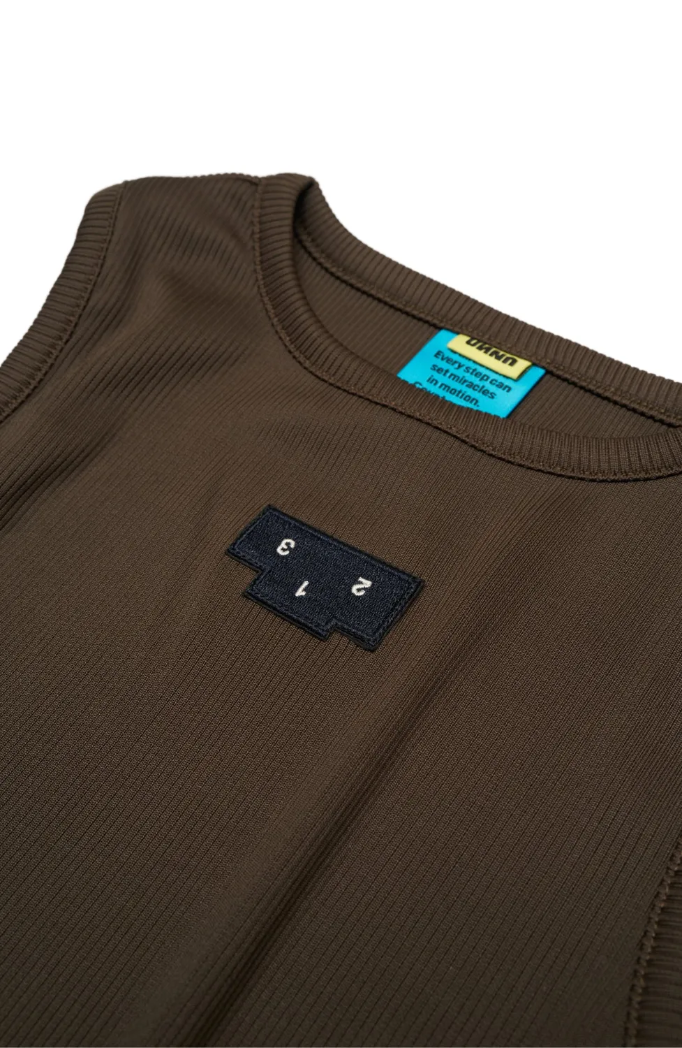 UNNA Rib Tank Top Wren Brown recycelt