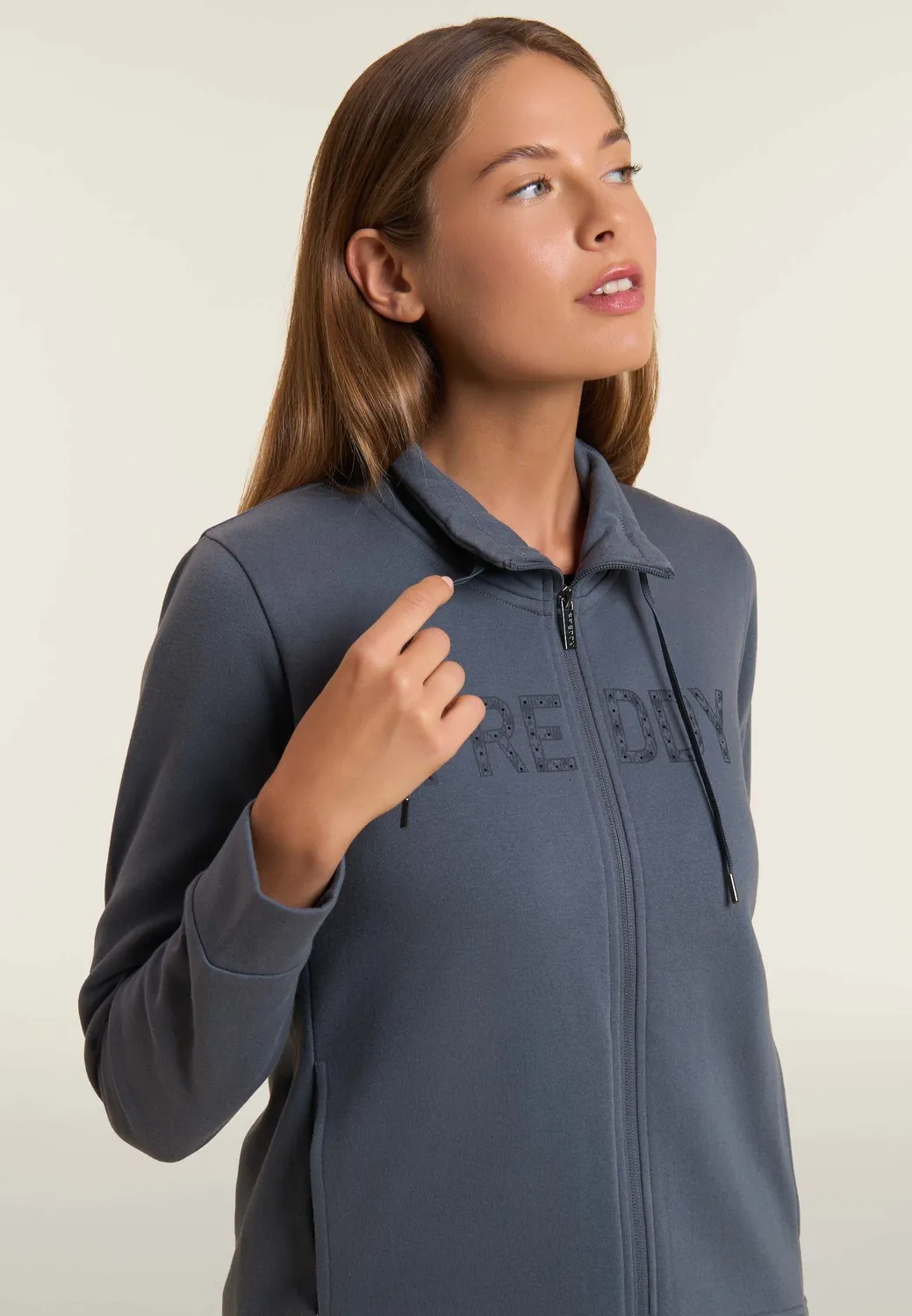 Freddy Damen Trainingsanzug Logo Schwarz Garz sweat
