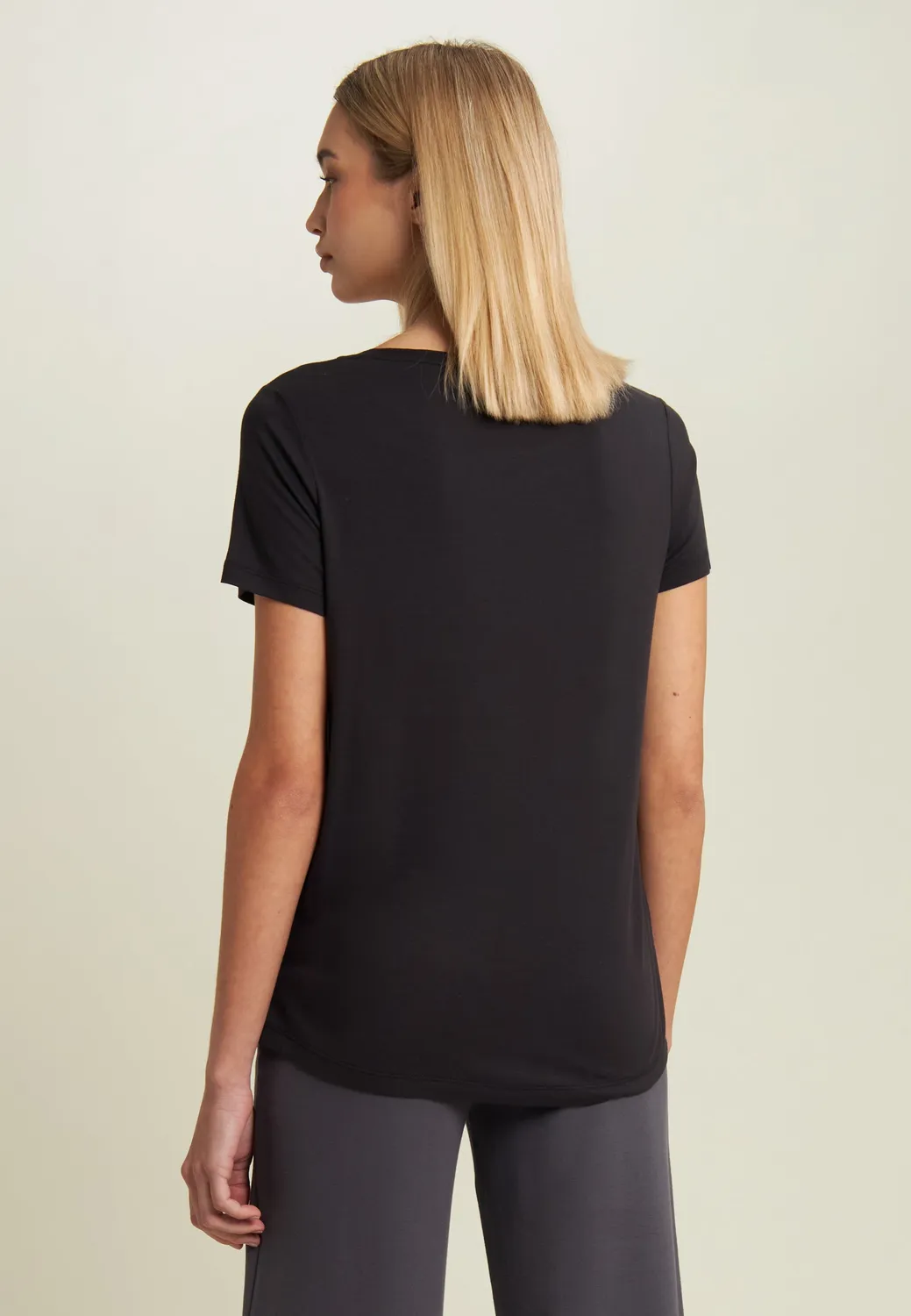 Freddy Damen T-Shirt Strass Schwarz elastisch