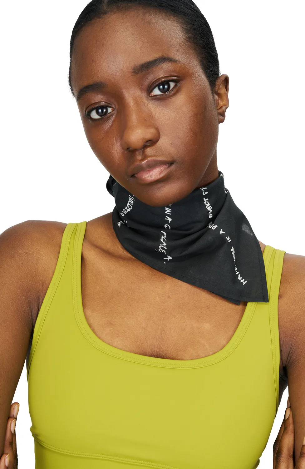 UNNA Mantra Schal Scarf Black Bio-Baumwolle