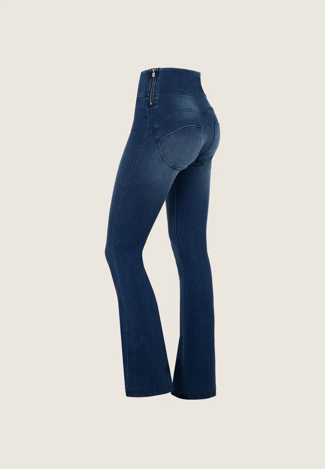 Freddy WR.UP Mini-Flare Satin Jeans Denimblau shaping