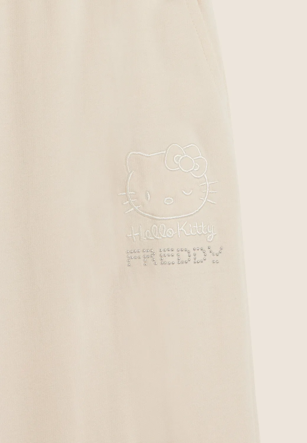 Freddy Hello Kitty Cropped Hose Schwarz Wide Leg