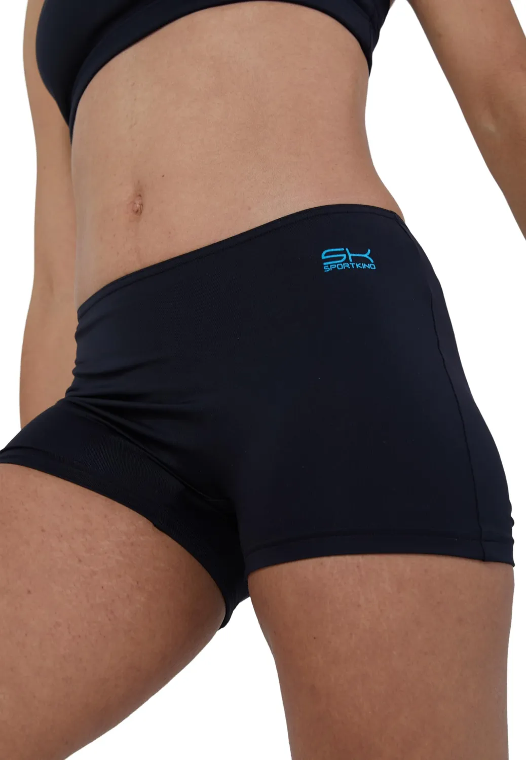 SPORTKIND Kurze Sport Shorts Turnhose Türkis atmungsaktiv