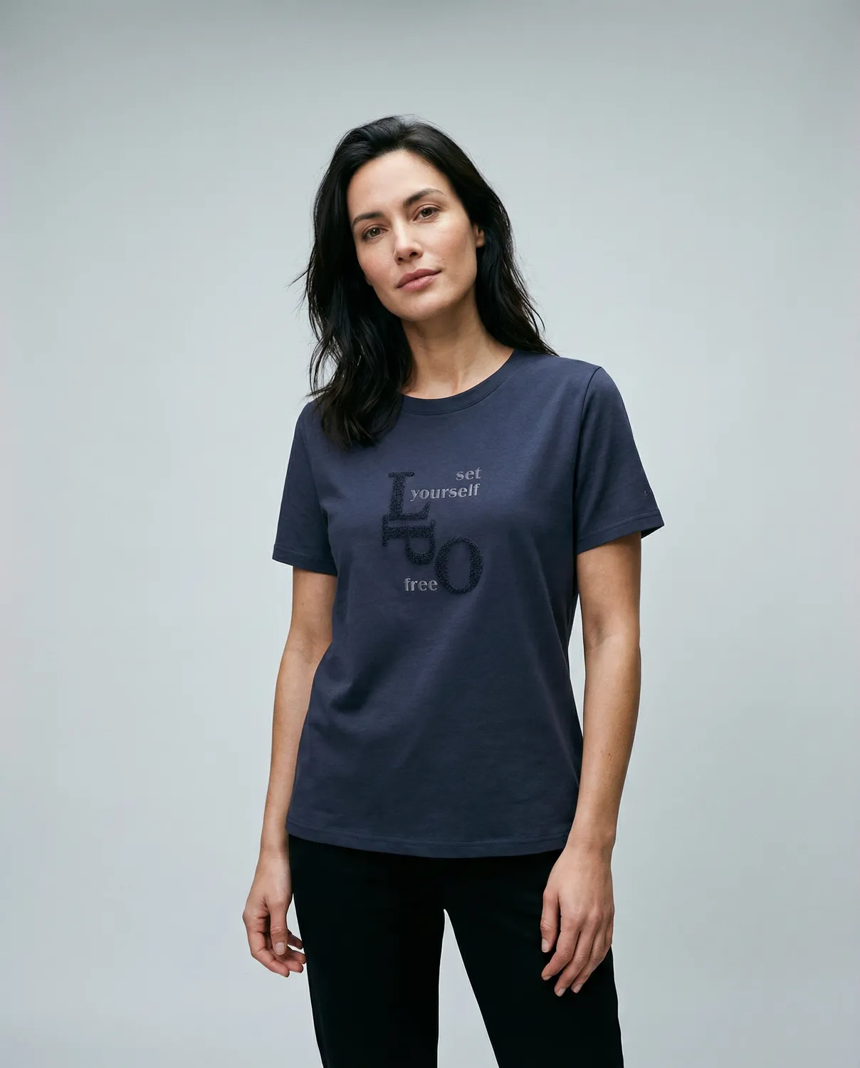 LPO Tizia T-Shirt Damen dunkelgrau Bio-Baumwolle