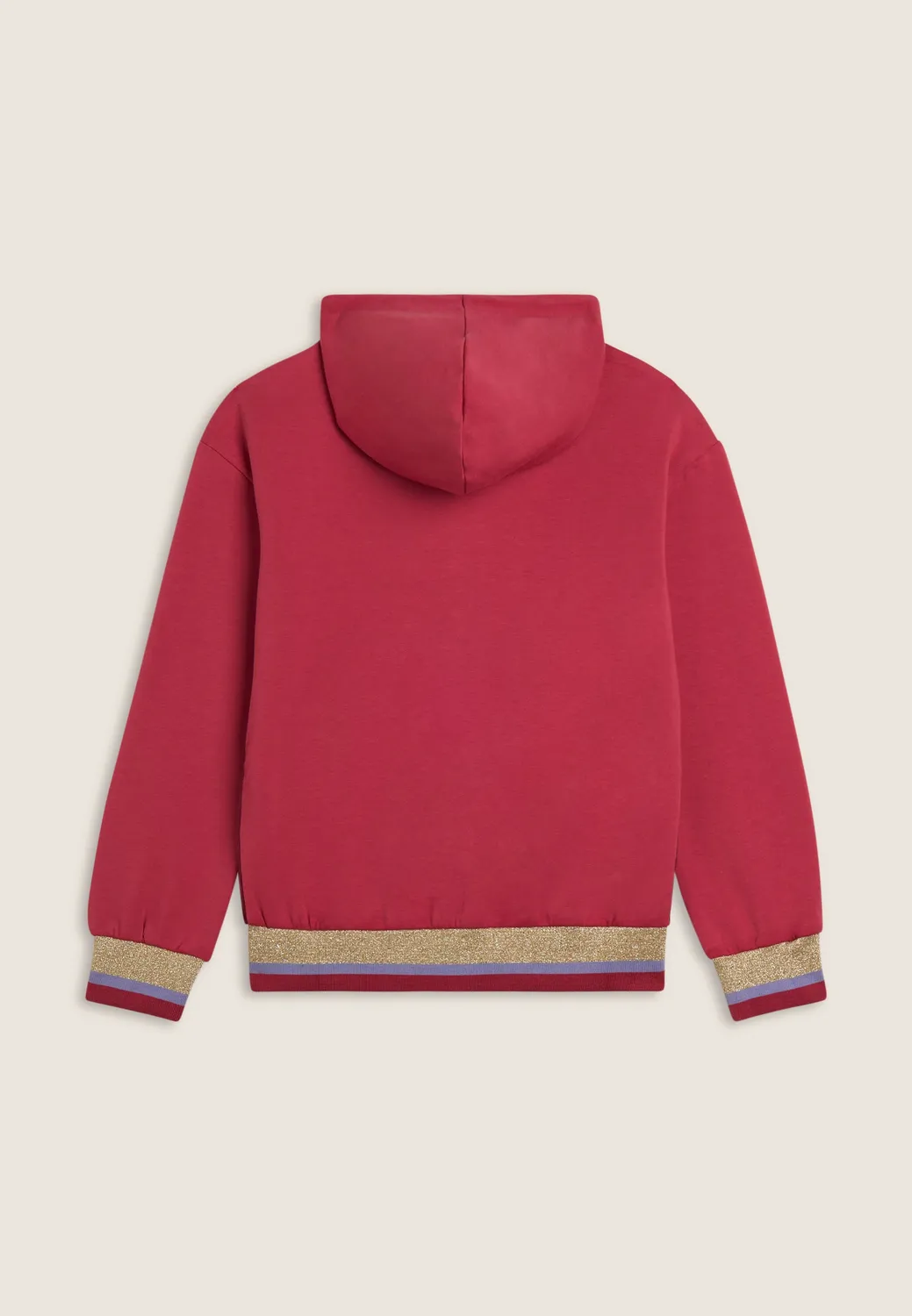 Freddy Mädchen Sweatjacke Satin-Front Lurex rot