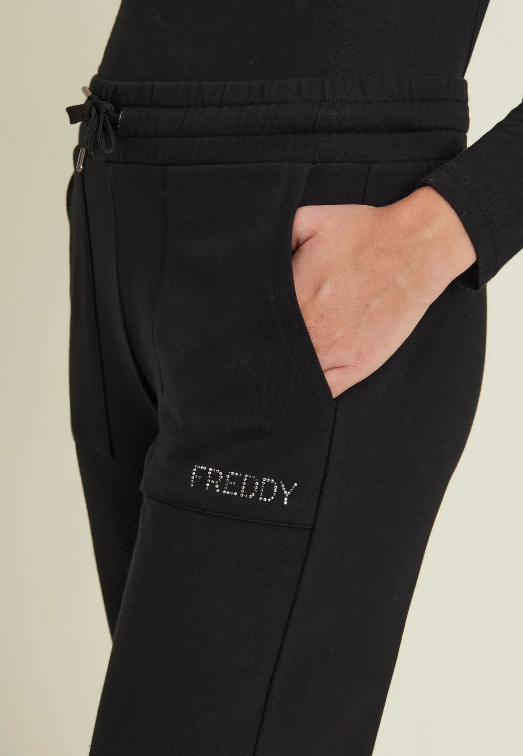 Freddy Regular Sweathose Nero elastischer Saum