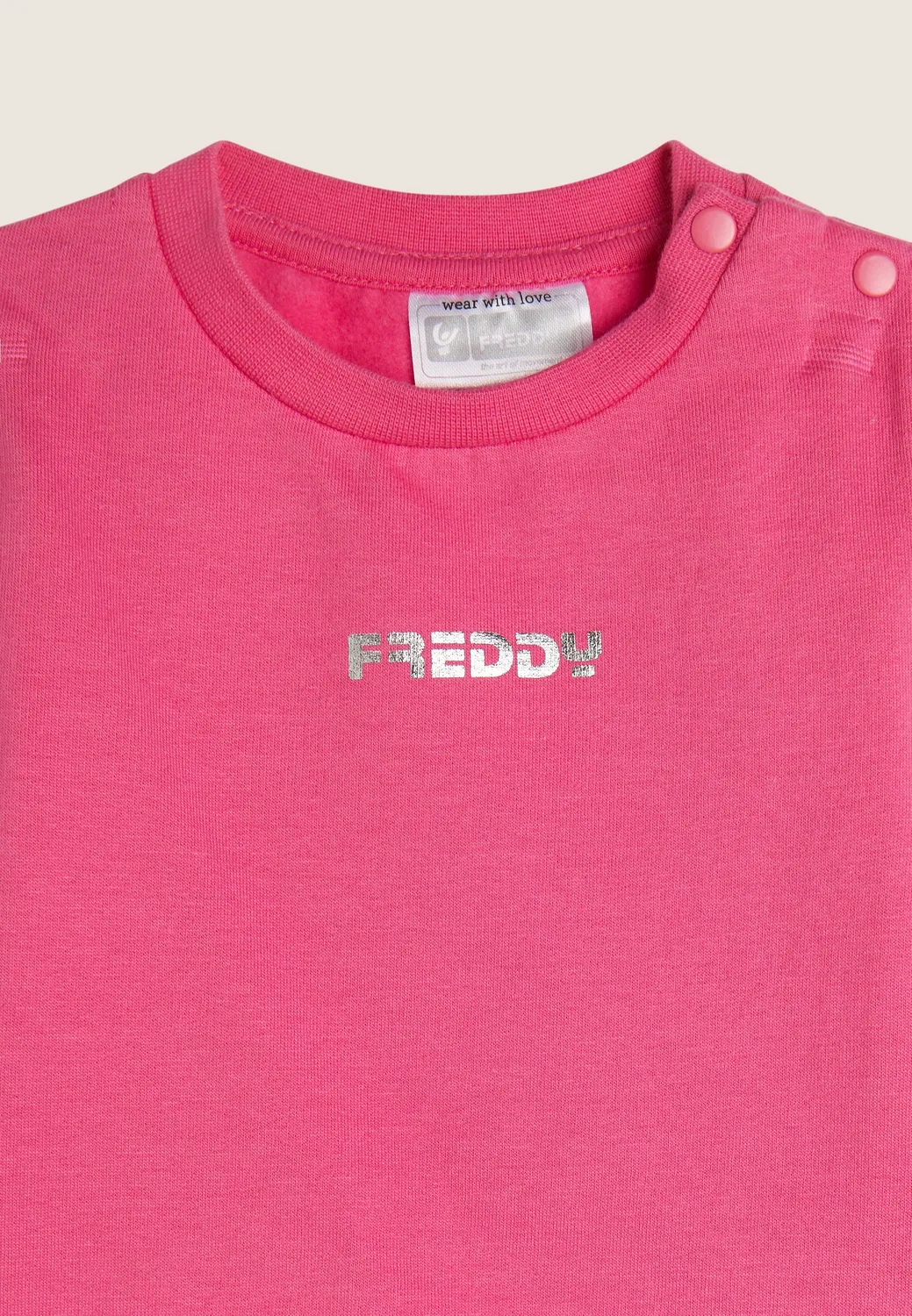 Freddy Baby Jogginganzug Baumwolle Rosa Knöpfe