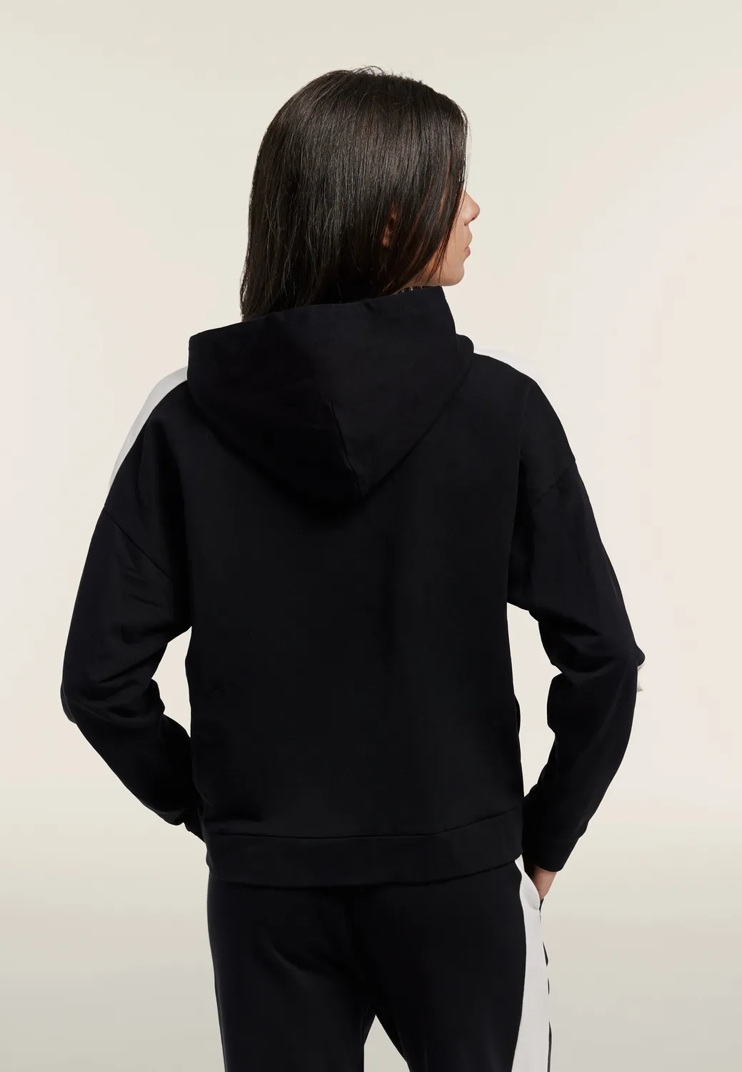 Freddy MST Cropped Hoodie Damen Schwarz mit Zip
