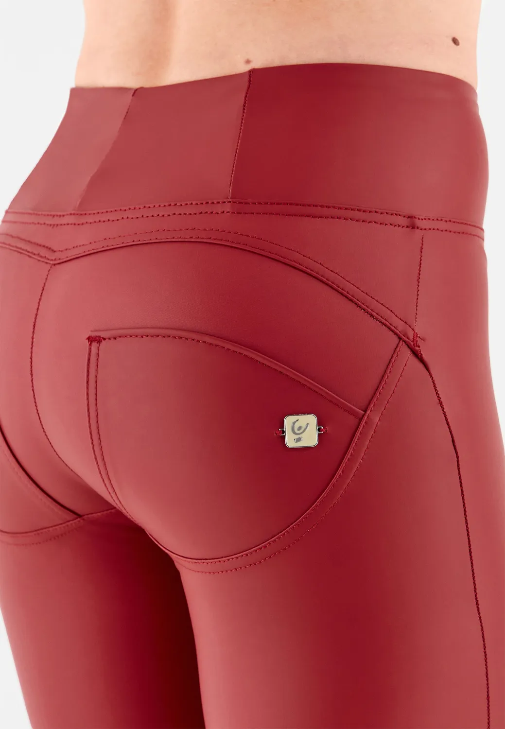 Freddy WR.UP Skinny Push-up Hose Kunstleder Schwarz