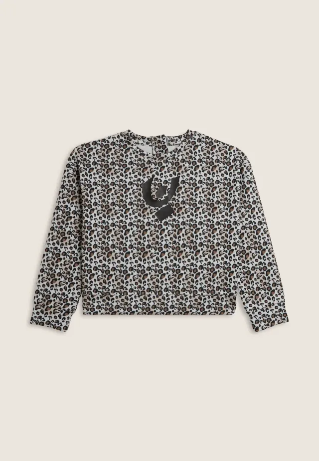 Freddy Cropped Sweatshirt Animalier Kinder Multicolor Reissverschluss