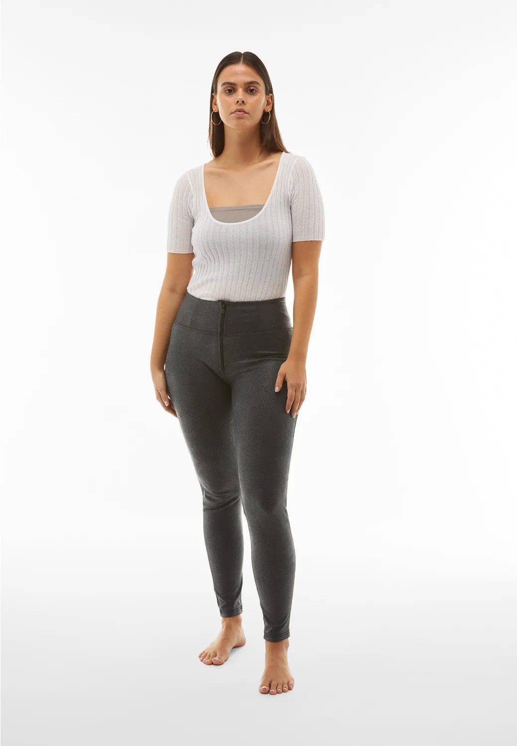 Freddy WR.UP Superskinny Push-up Hose Reptil Schwarz