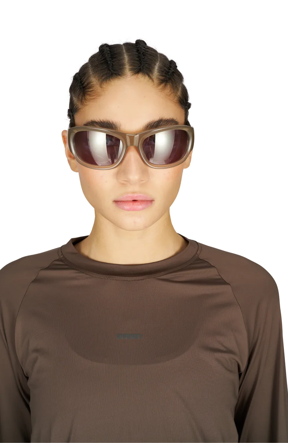 UNNA Shiny Long Sleeve W Laufshirt braun leicht