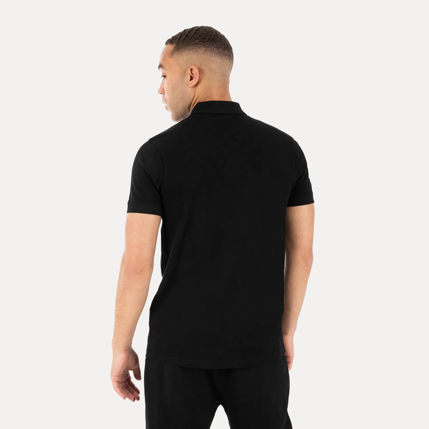Smilodox Lunara Basic Tjardo Poloshirt Schwarz Baumwolle