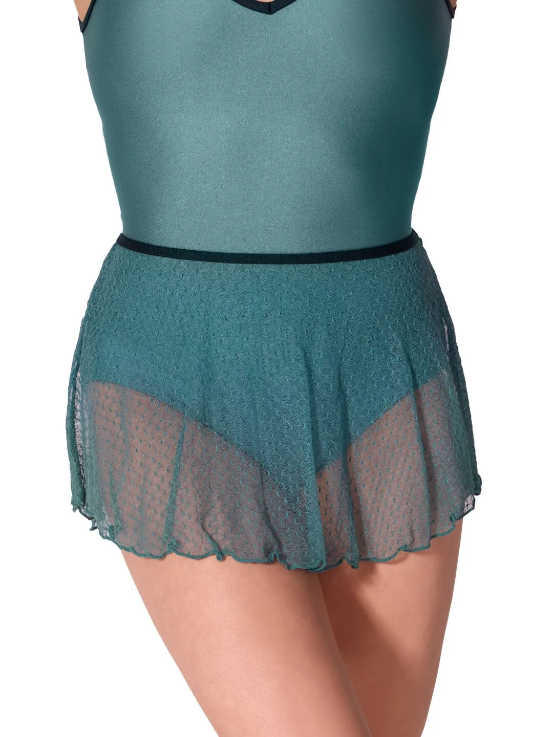 Capezio Endear F12615W Tanz-Rock Schwarz Tüll