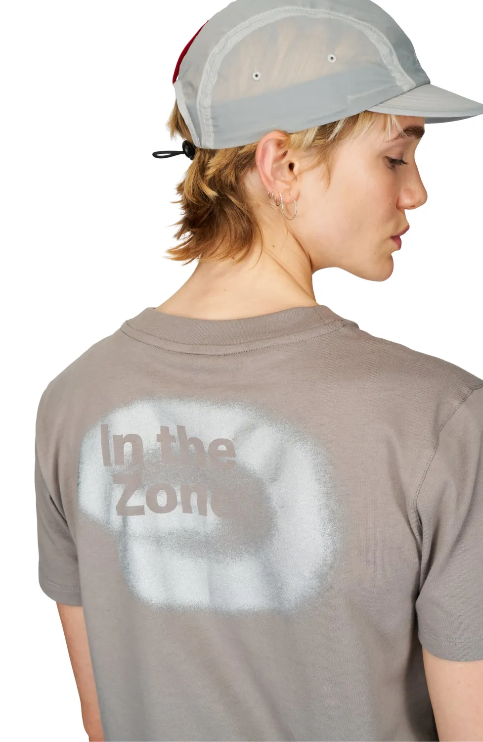UNNA In The Zone Tee Laufshirt Fog Grey Bio-Baumwolle