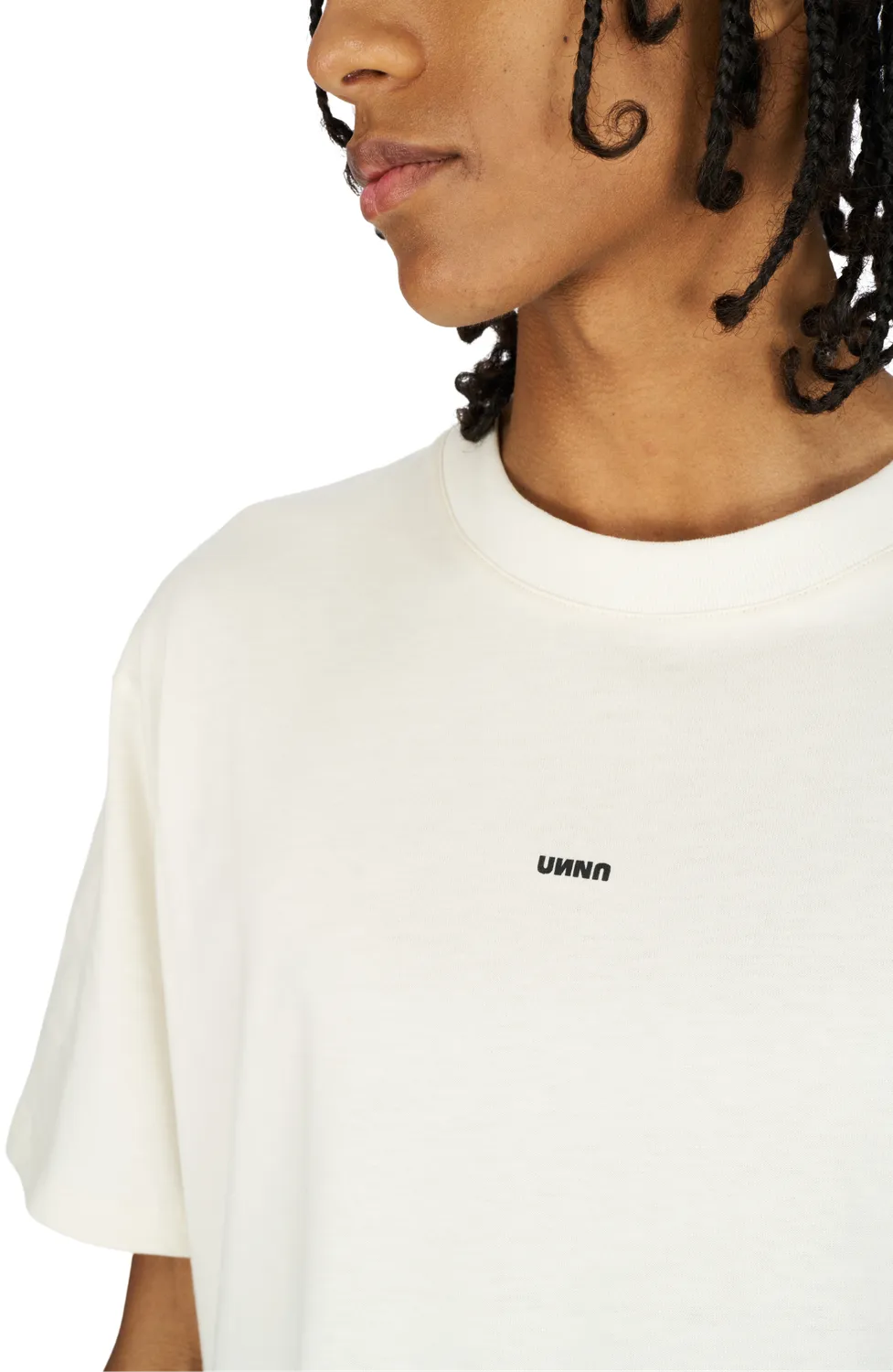 UNNA Smiles Club Tee T-Shirt Vanilla White Regular Fit