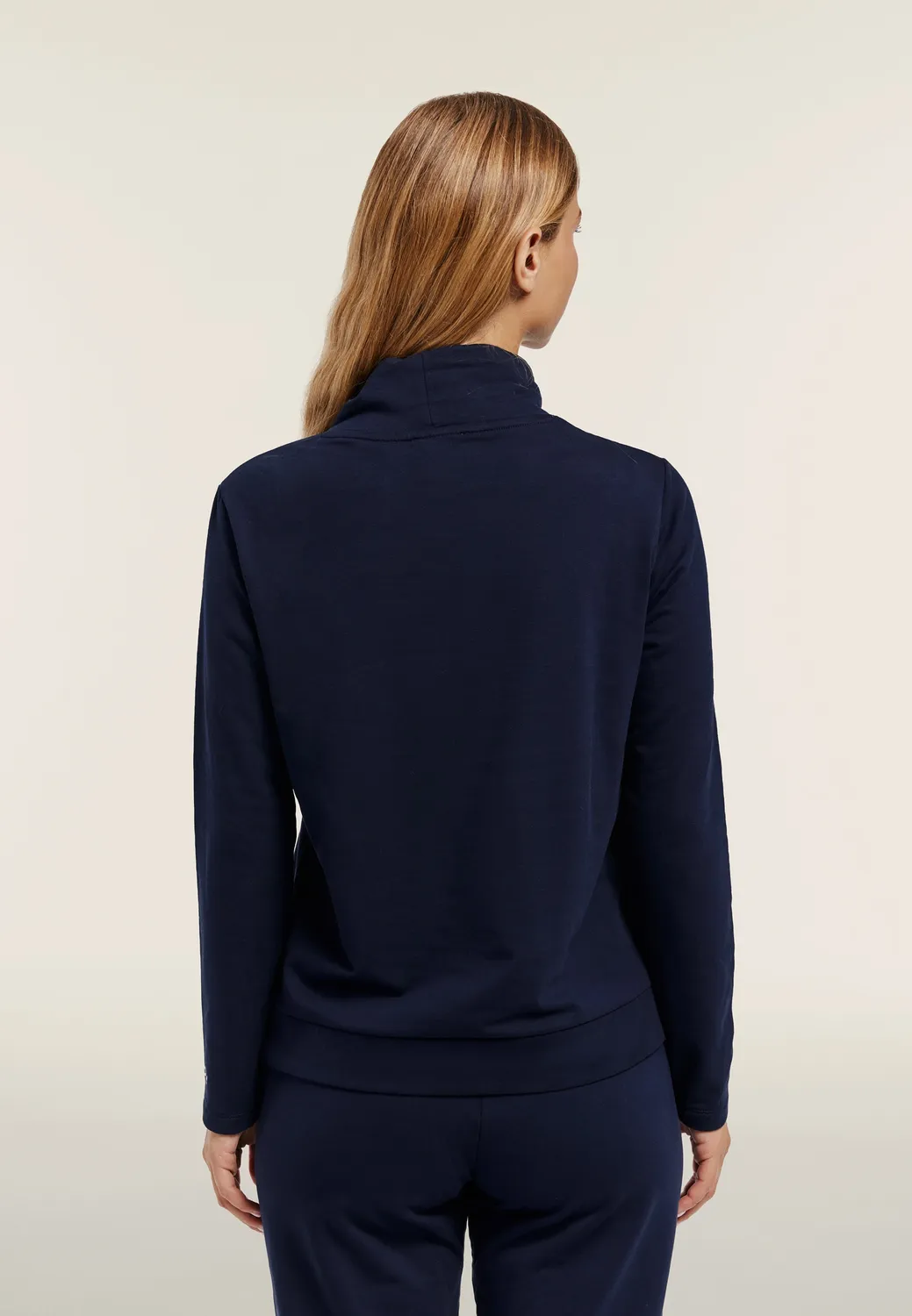 Freddy Comfort Hoodie Damen navy Perlenlogo weich