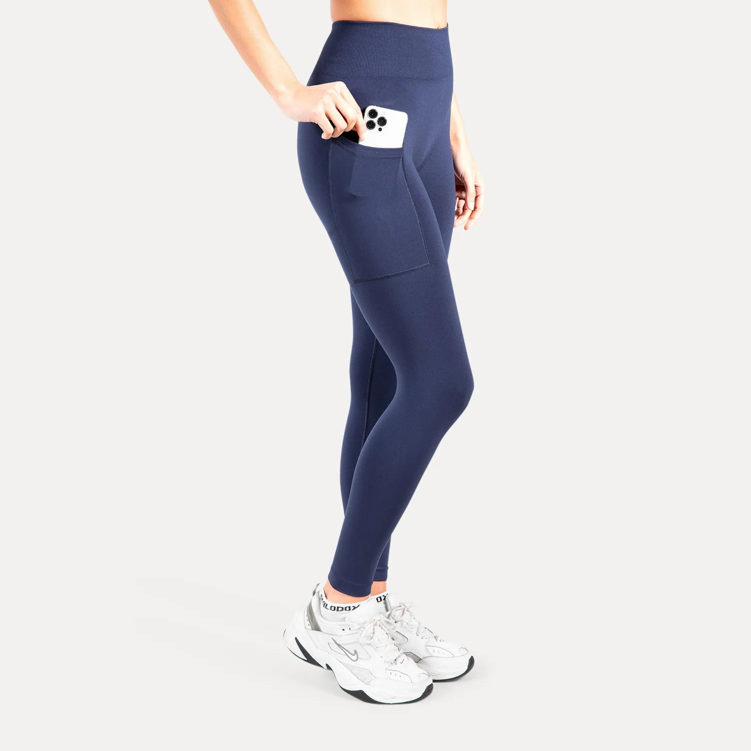 Smilodox Amaze Pro Adrielle Pocket Seamless Leggings Schwarz blickdicht