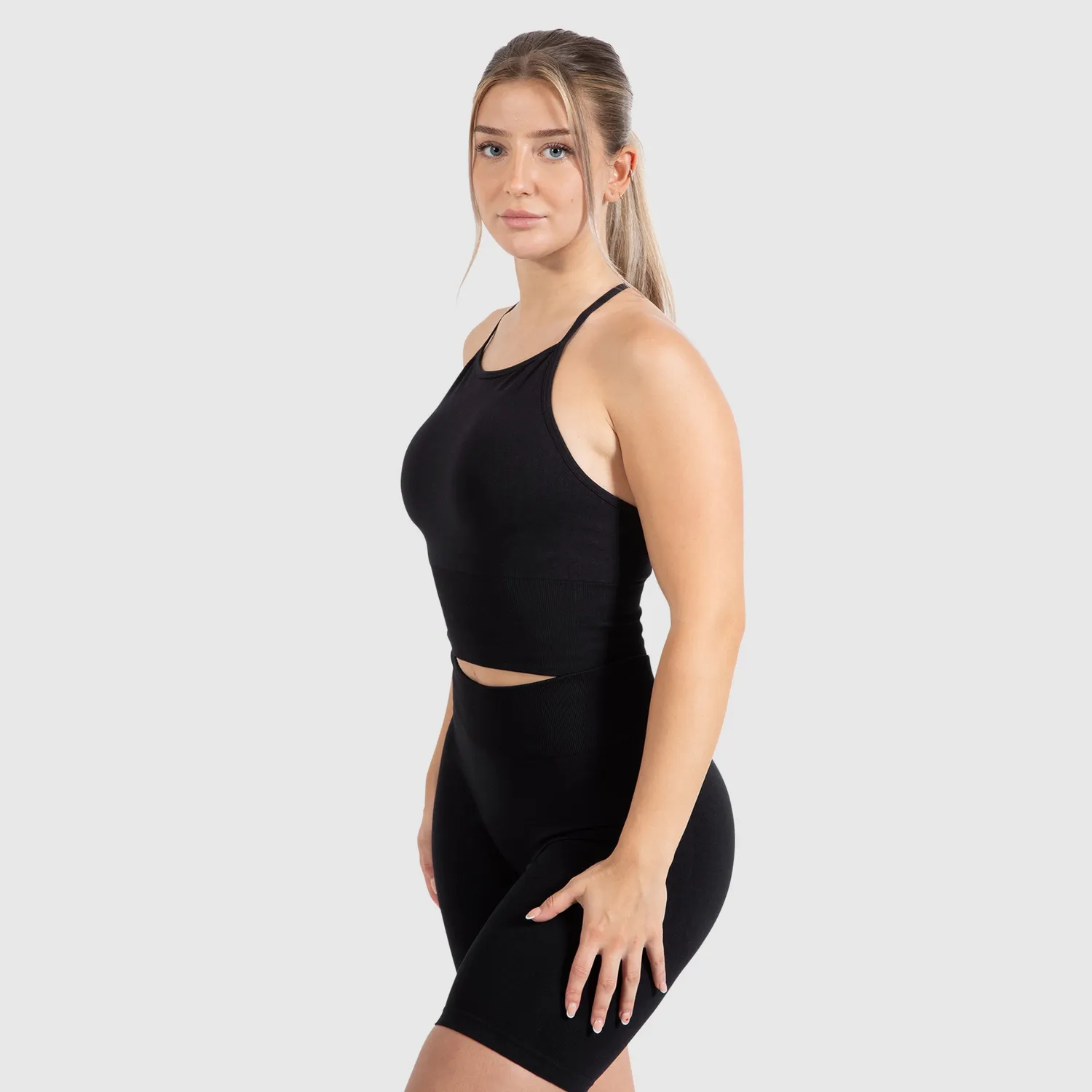Smilodox Lunara Maria Solid Top Schwarz Lang