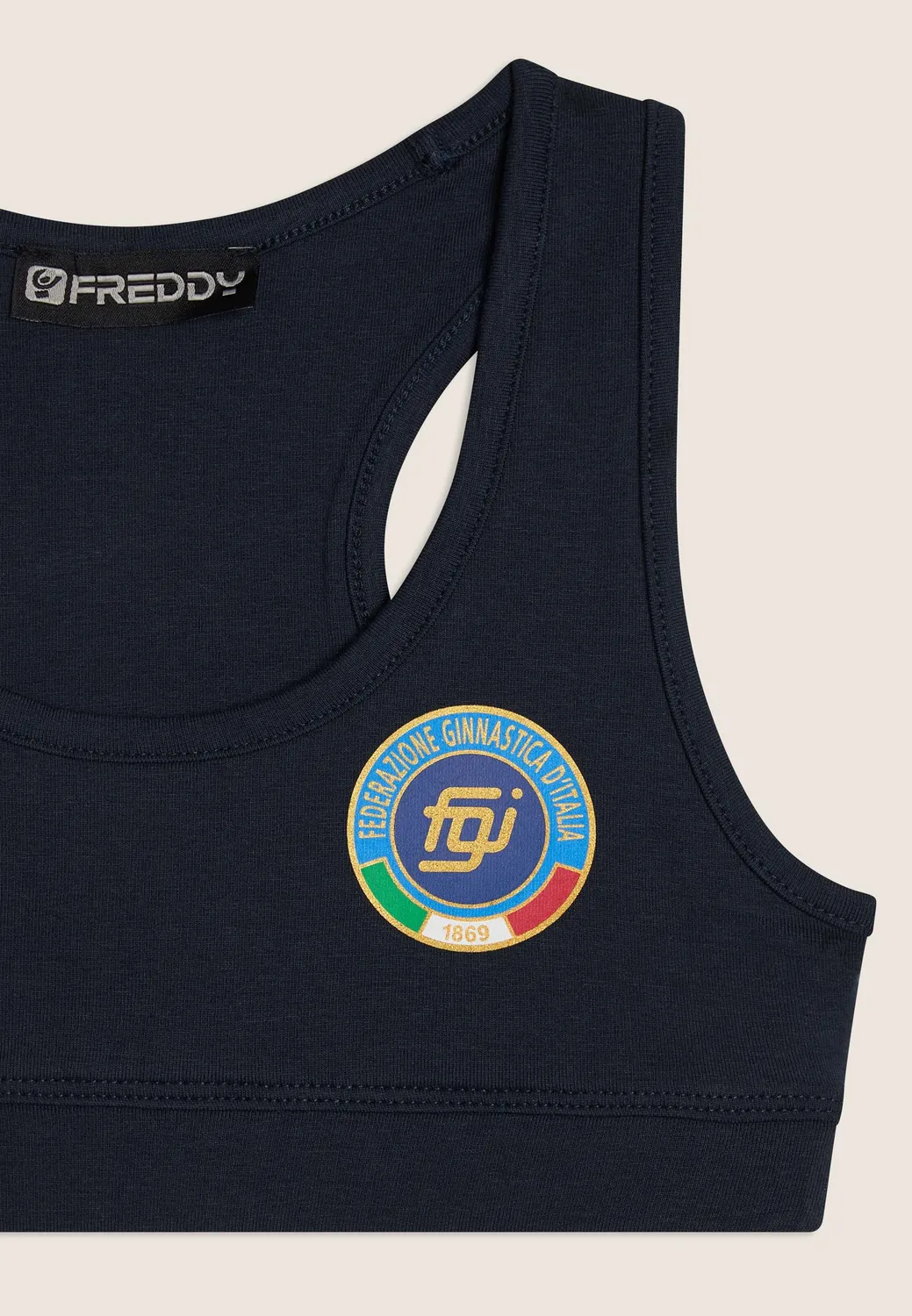 Freddy FGI Sport-Top Mädchen Navy elastisch