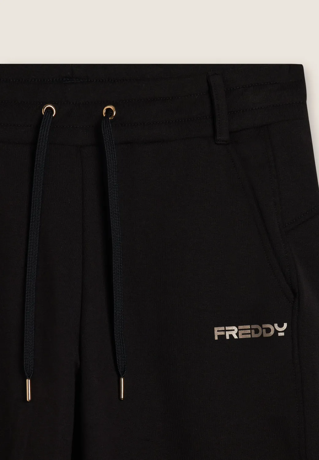 Freddy Slim Fit Sporthose schwarz Seitenschlitz