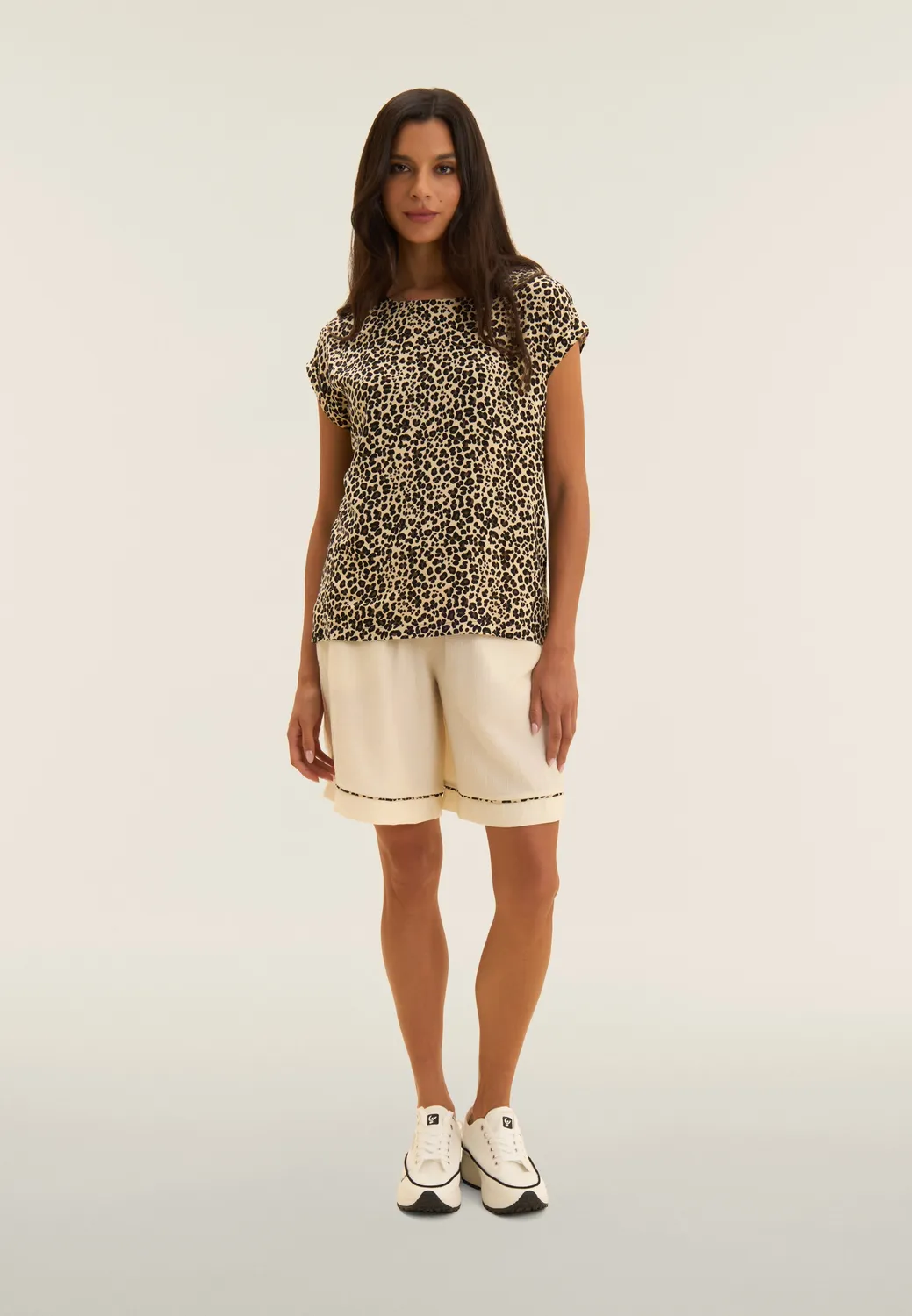 Freddy Damen T-Shirt Animalier Flügelärmel Viskose