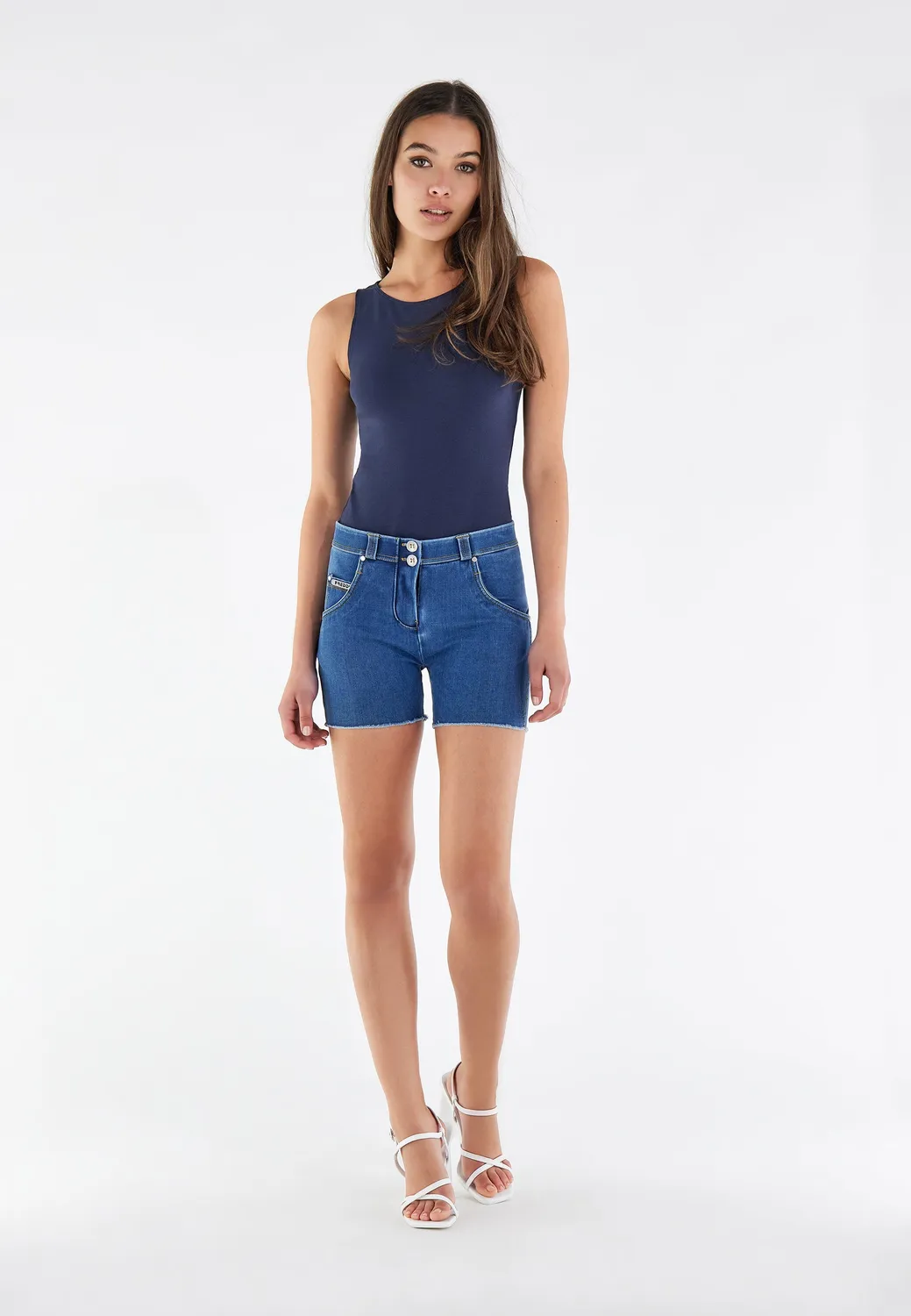 Freddy WR.UP Push-up Denim Shorts dunkelblau