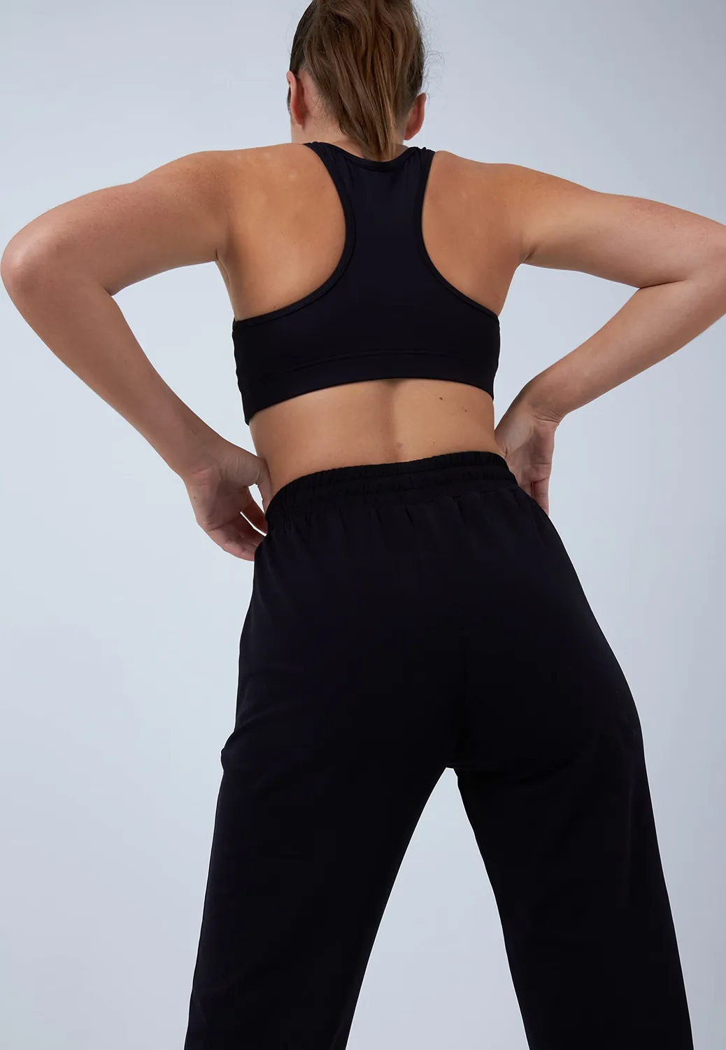 SPORTKIND Trainingshose lang Damen Schwarz Taschen warm
