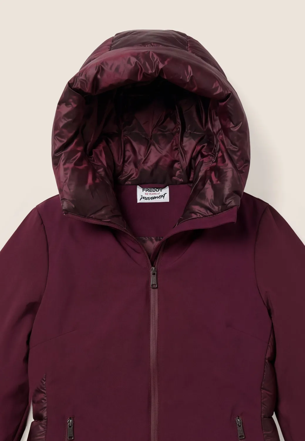 Freddy Softshell Winterjacke Damen mit Kapuze schwarz wattiert