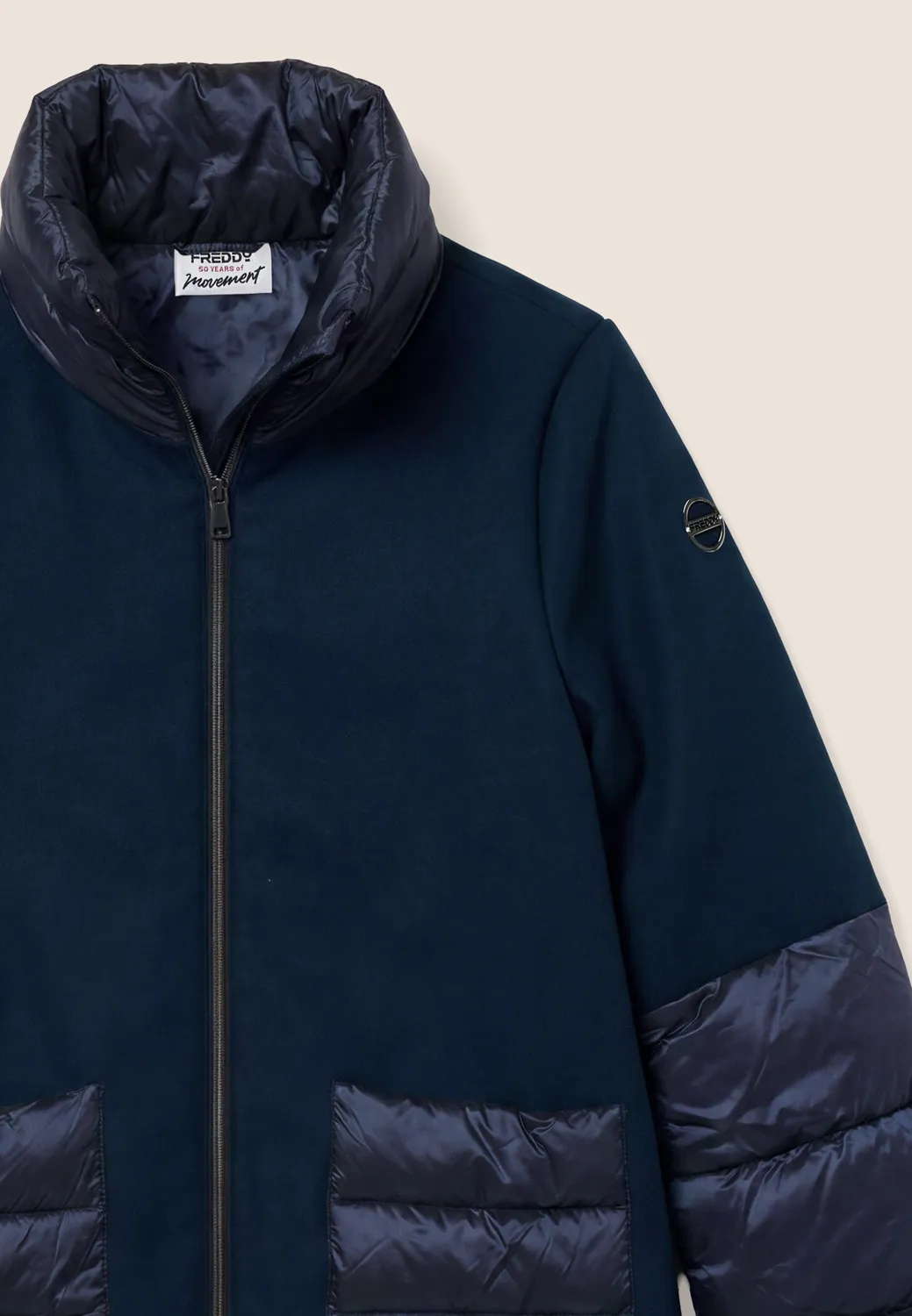 Freddy Damen Steppjacke Flanell Shimmer Wattiert Blau