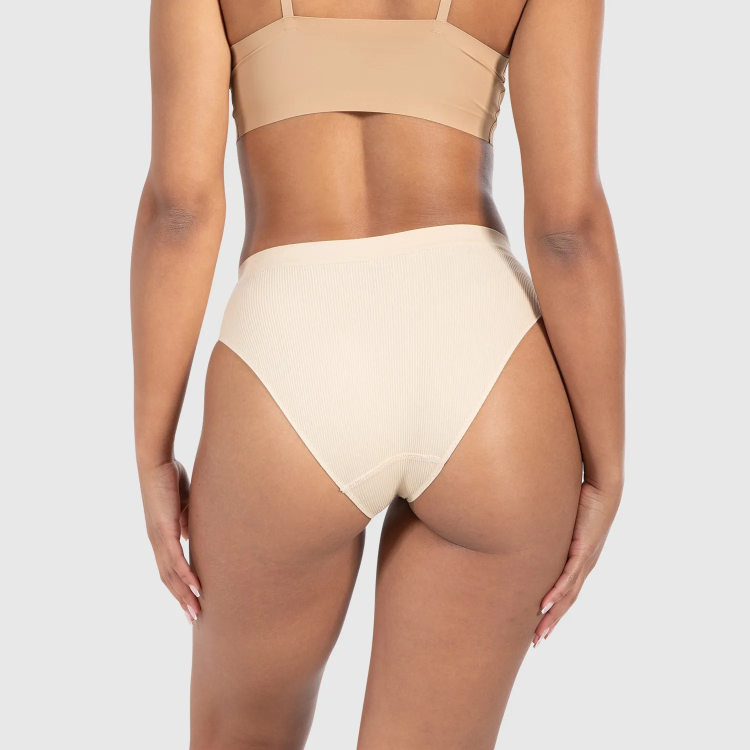 Smilodox Sorea Nysa Slip Damen Schwarz Ripp Hipster