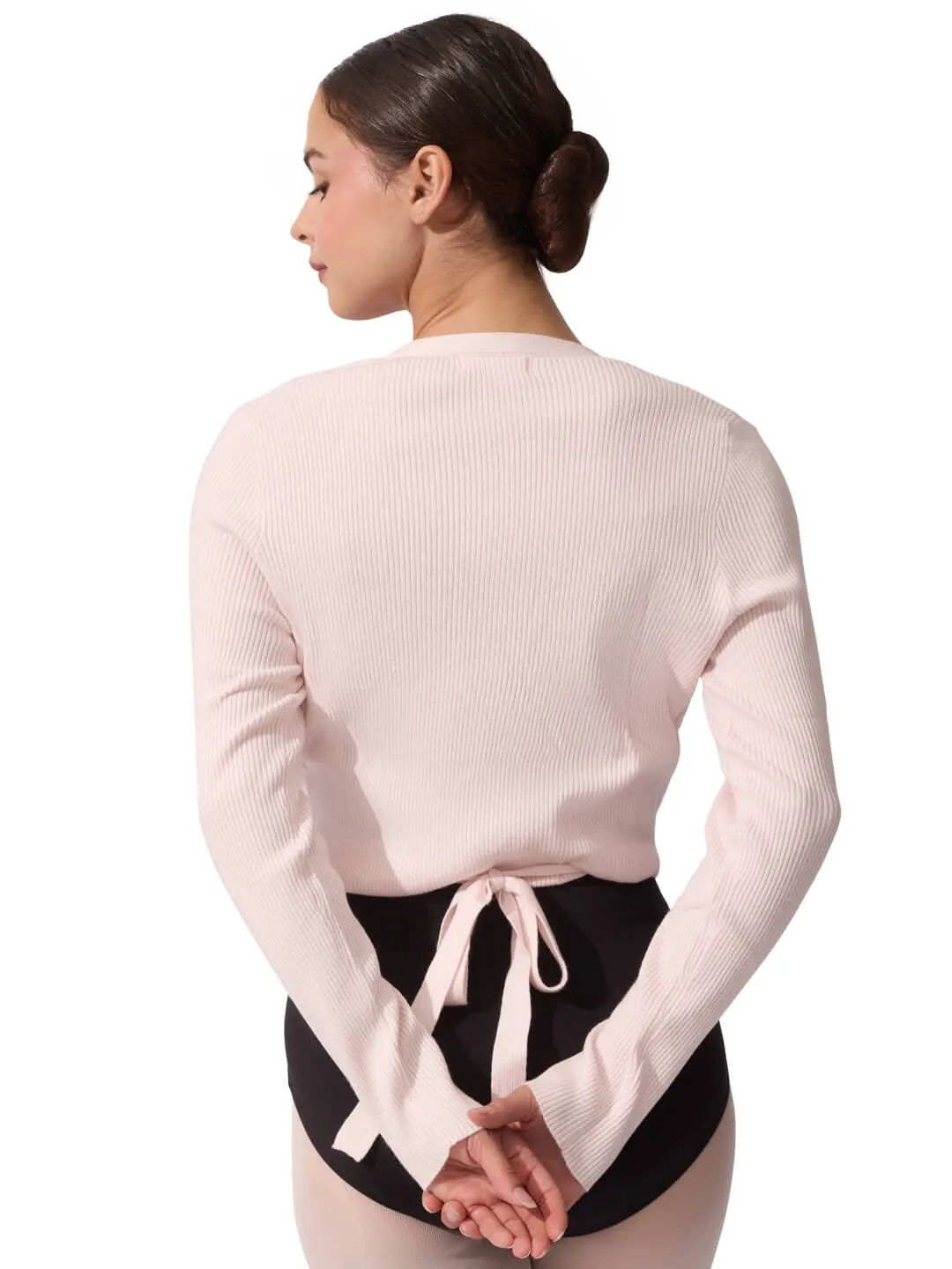 Capezio 11381W Wickelpullover Strick Pink gerippt
