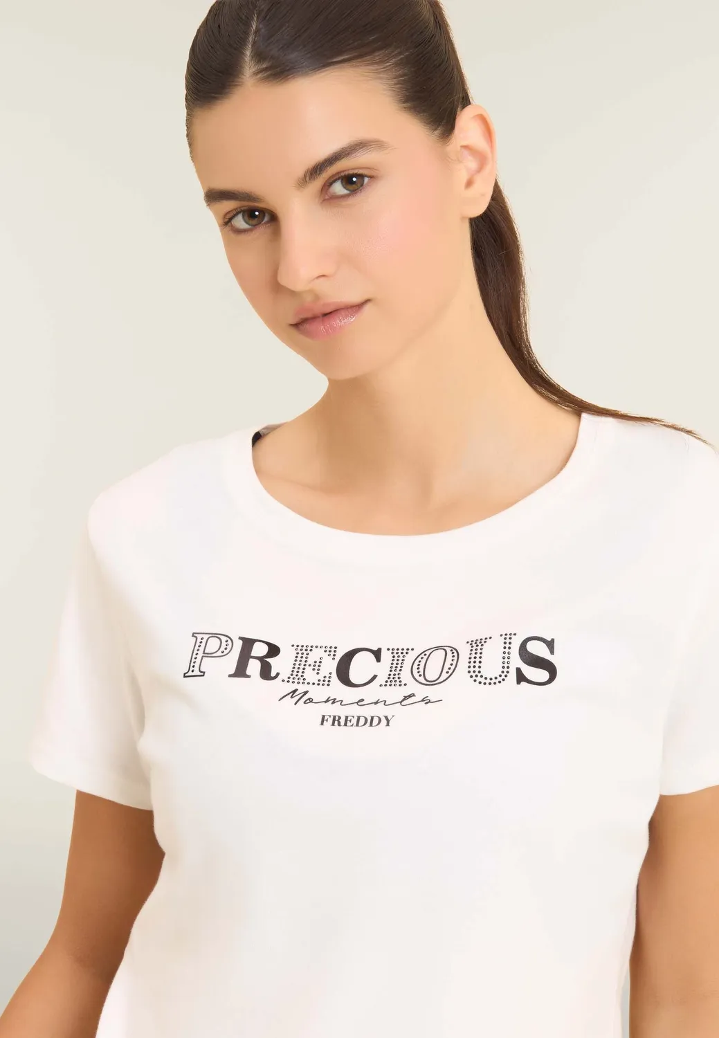 Freddy Precious Moments T-Shirt Strass Schwarz